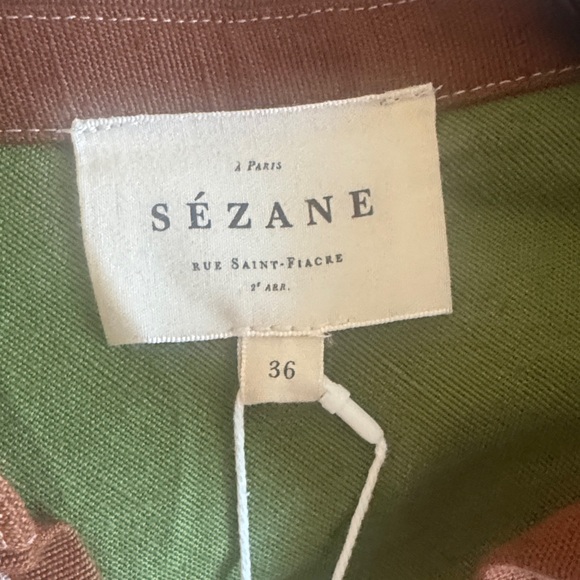 Sezane Multicolor Patchwork Lace-Trim Button-Down Shirt - Picture 5 of 5